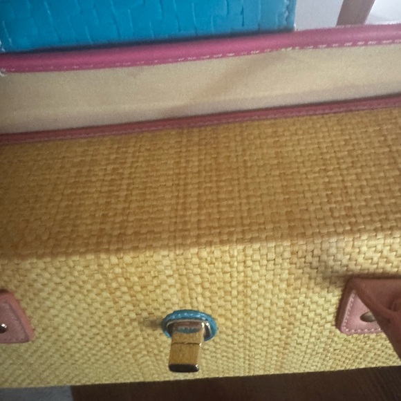 Coldwater Creek Yellow and Blue Woven Shoulder Bag NWOT - Picture 8 of 10